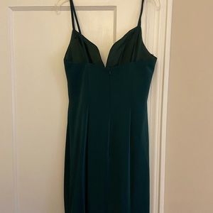 Hunter green mermaid gown
